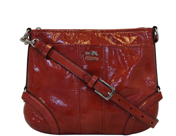 Coach Chelsea Paprika Red Leather Katarina Crossbody Bag front view