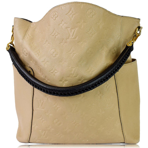 LOUIS VUITTON Bagatelle Monogram Empreinte Leather Shoulder Bag Beige