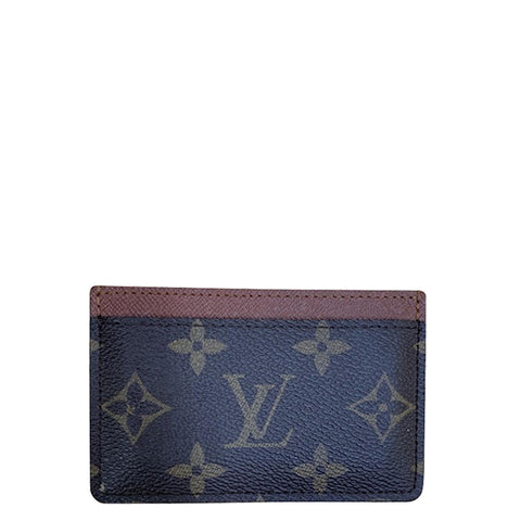 LOUIS VUITTON Monogram Canvas Card Holder Brown