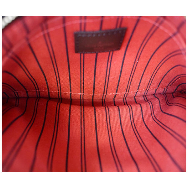 LOUIS VUITTON Neverfull MM Damier Ebene Pochette Wristlet Pouch Brown