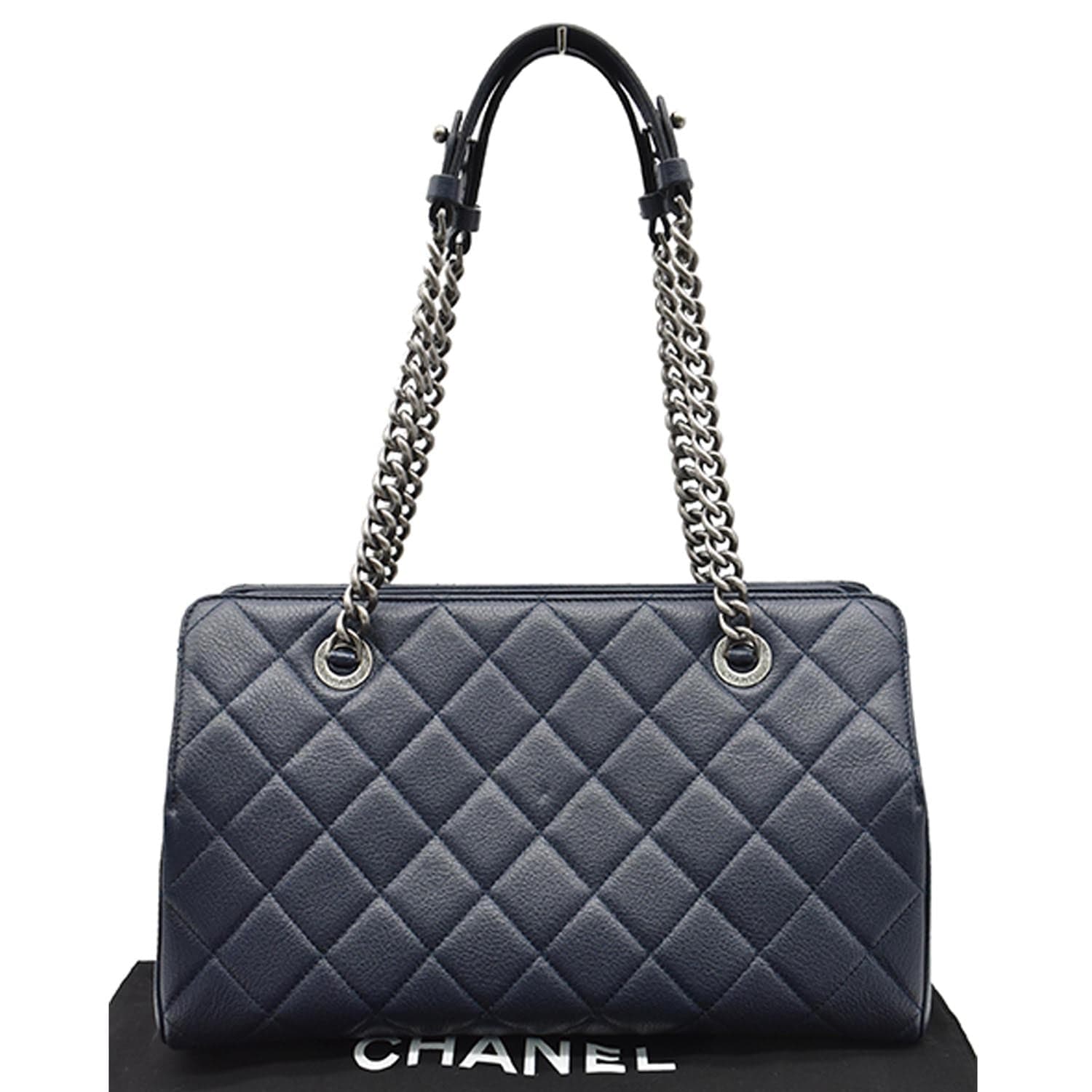 Chanel Blue Caviar Around Pocket Tote Large