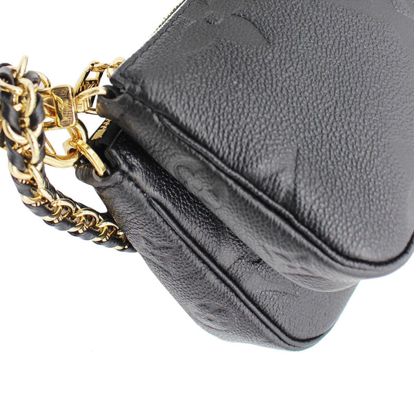 LOUIS VUITTON  Multi Pochette Empreinte Leather Accessories Bag Black