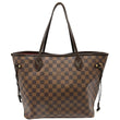 LOUIS VUITTON Neverfull MM Damier Ebene Tote Bag Brown