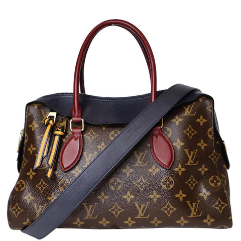 LOUIS VUITTON Tuileries Monogram Canvas Tote Shoulder Bag Brown