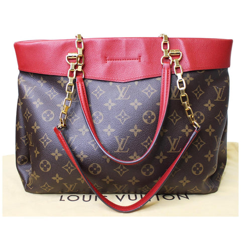 front lv Pallas Chain Shopper Monogram Canvas Bag 