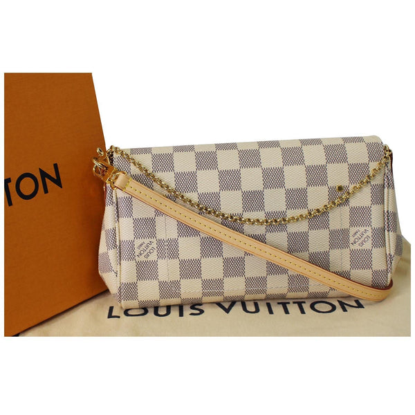Louis Vuitton Favorite PM Damier Azur Crossbody Bag front view