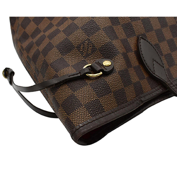 LOUIS VUITTON Neverfull MM Damier Ebene Tote Bag Brown