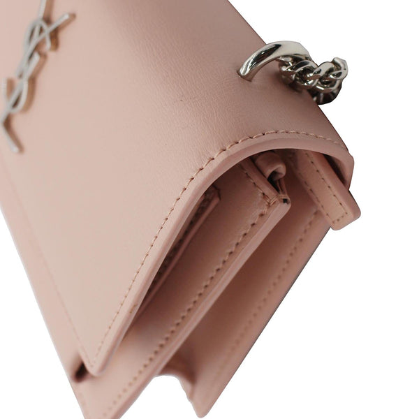 YVES SAINT LAURENT Monogram Sunset Medium Leather Shoulder Bag Pink
