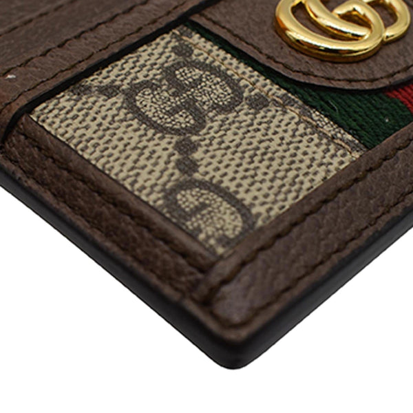 GUCCI Ophidia GG Canvas Card Case Brown 523159