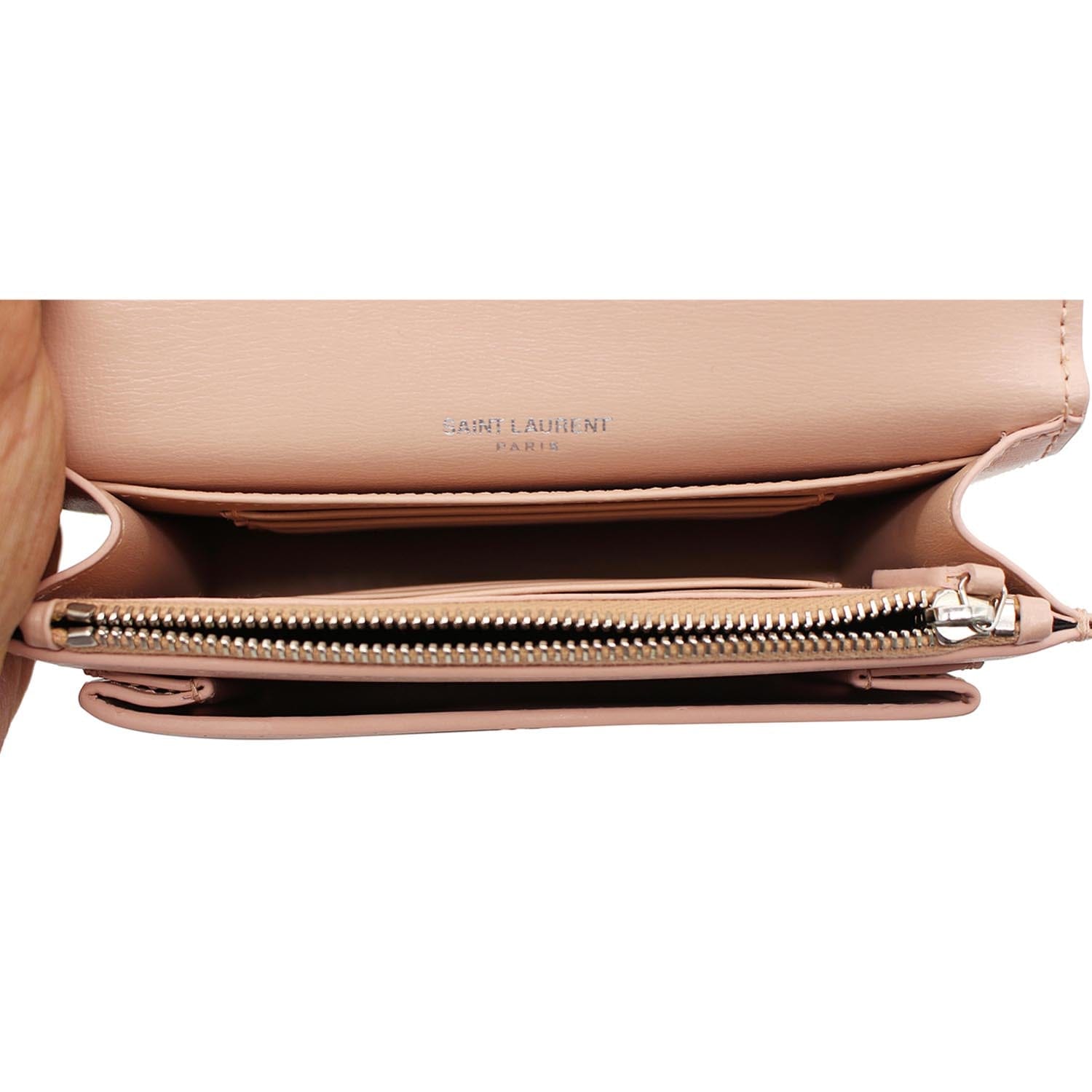 Saint Laurent - Authenticated Sunset Handbag - Leather Pink Plain for Women, Never Worn