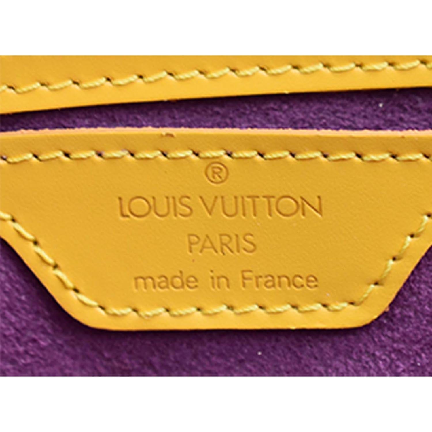 LOUIS VUITTON Saint Jacques Epi Leather Shoulder Bag Yellow