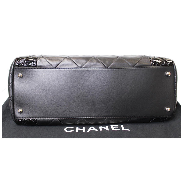 Chanel CC Charm Quilted Lambskin Patent Leather Bag bottom preview