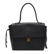 LOUIS VUITTON Women Lockme MM Leather Satchel Bag Black
