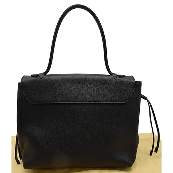 LOUIS VUITTON Women Lockme MM Leather Satchel Bag Black