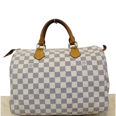 LOUIS VUITTON Speedy 30 Damier Azur Satchel Handbag