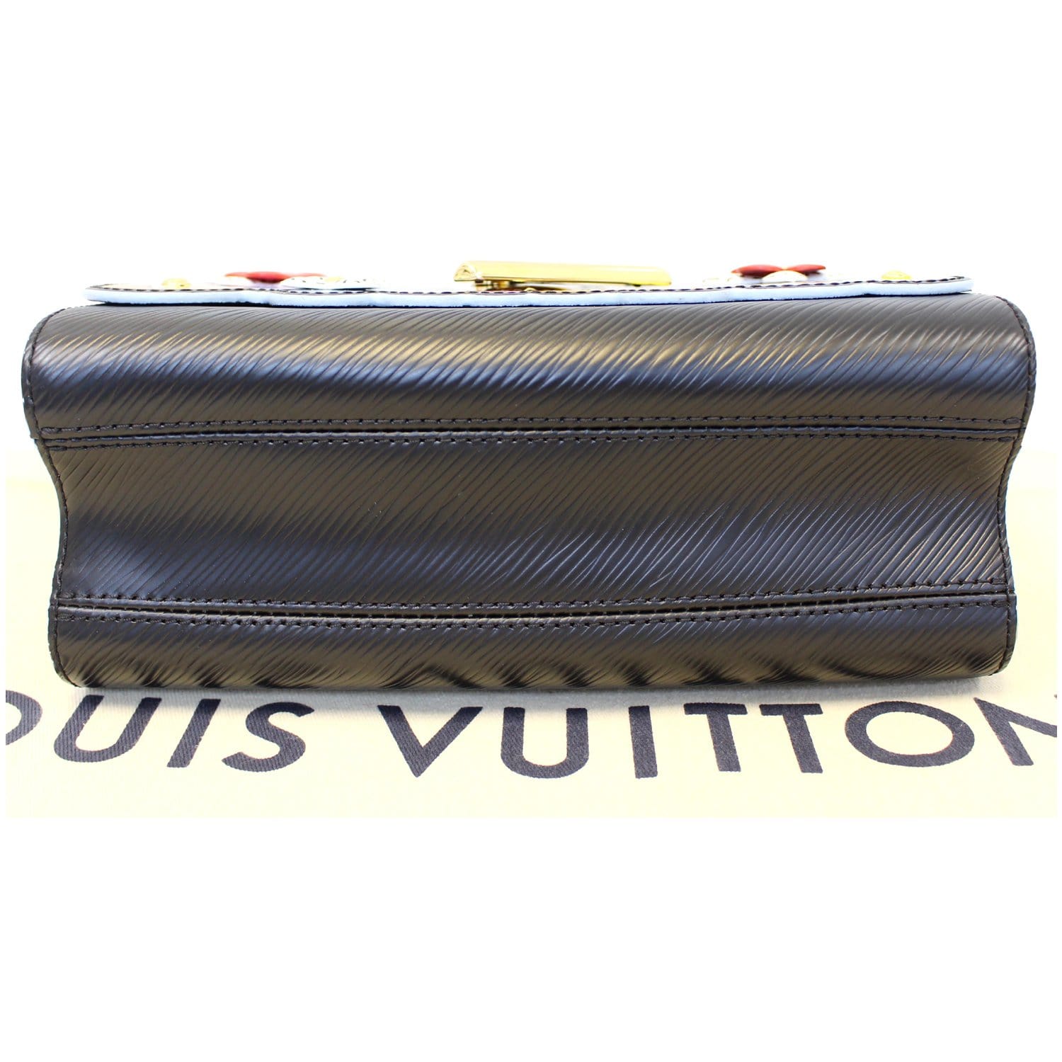 Louis Vuitton EPI Twist Flowers Chain Shoulder Bag mm Black