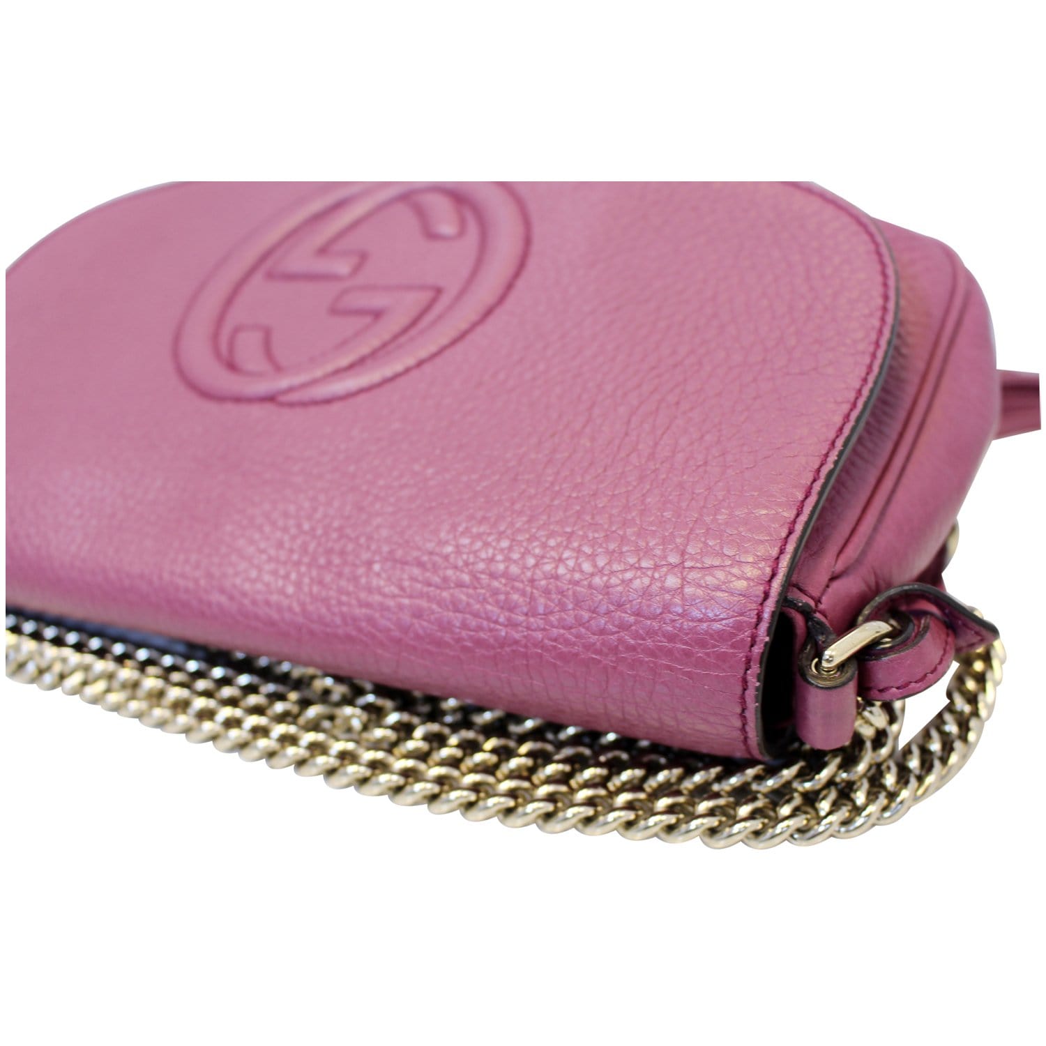 Gucci Soho Cross Body Bag Tassel GG Purple Leather ref.325095 - Joli Closet