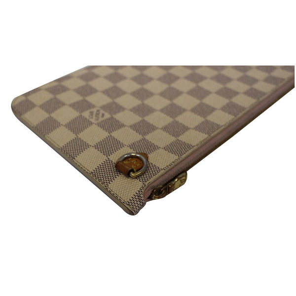 LOUIS VUITTON Pochette Wristlet Pouch Damier Azur Neverfull MM White