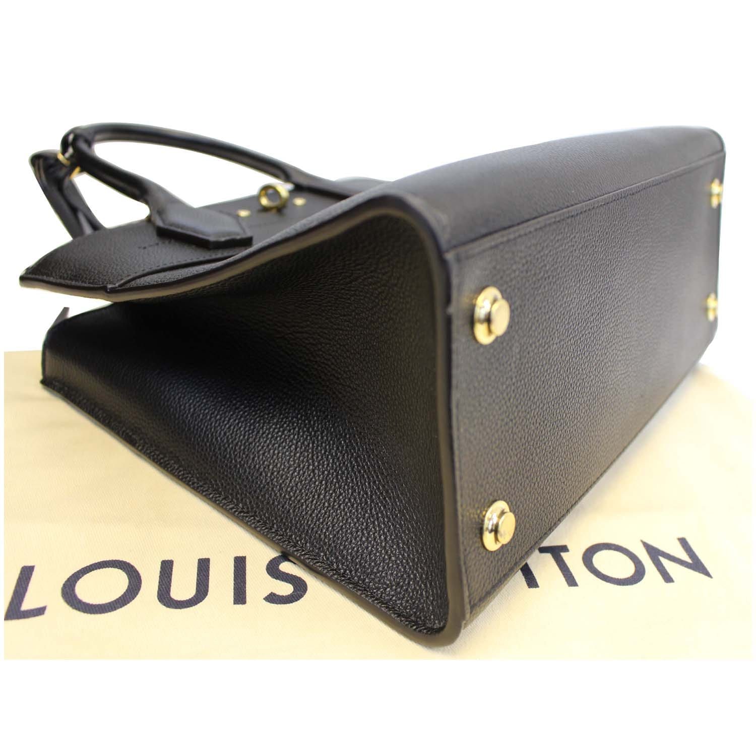 LOUIS VUITTON City Steamer Black Leather Shoulder Hand Bag Satchel+ Strap &  Lock