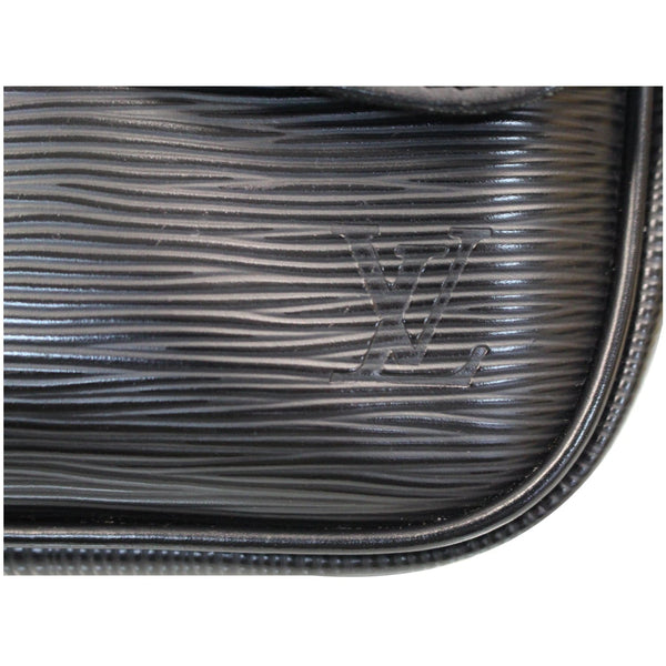 LOUIS VUITTON Montaigne Epi Leather Clutch Bag Black