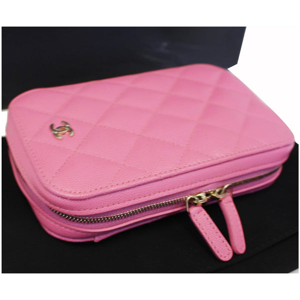 CHANEL Wallet On Chain WOC Caviar Leather Phone Holder Pink-US