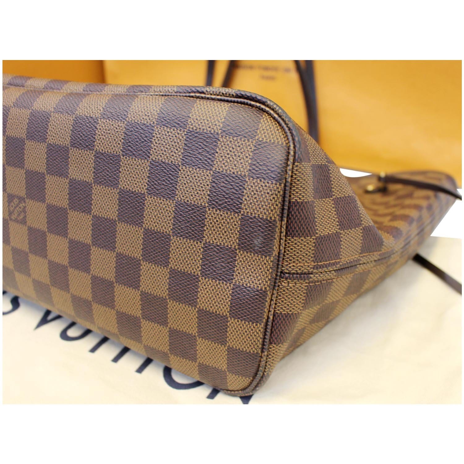 Louis Vuitton Neverfull Mm Ebene Tote Bag Brown Leather ref.609938 - Joli  Closet