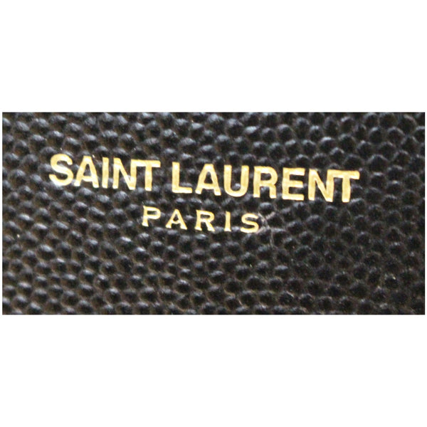 YVES SAINT LAURENT Large Envelope Grain De Poudre Chain Shoulder Bag Black