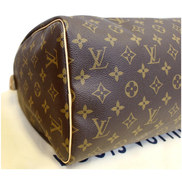 LOUIS VUITTON Speedy 30 Monogram Canvas Satchel Handbag Brown