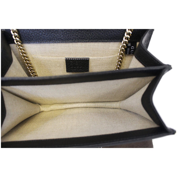 Gucci Crossbody Bag Interlocking GG Leather Black - interior