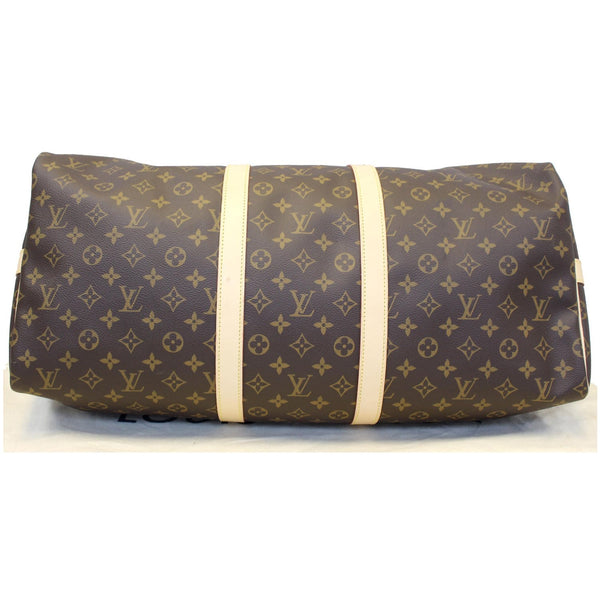 LOUIS VUITTON Keepall 55 Bandouliere Monogram Canvas Travel Bag Brown