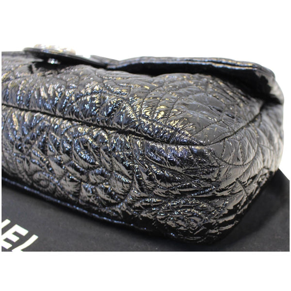 Chanel Single Flap Bag Quilted Pattern Jumbo Black - left side