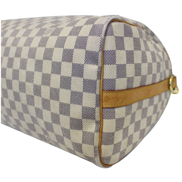 Louis Vuitton Speedy 35 Damier Azur Shoulder Bag White