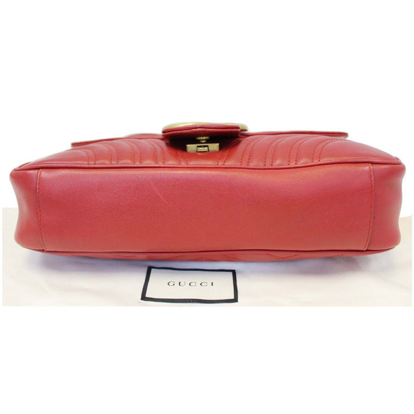 GUCCI GG Marmont Matelasse Red Leather Shoulder Bag-US