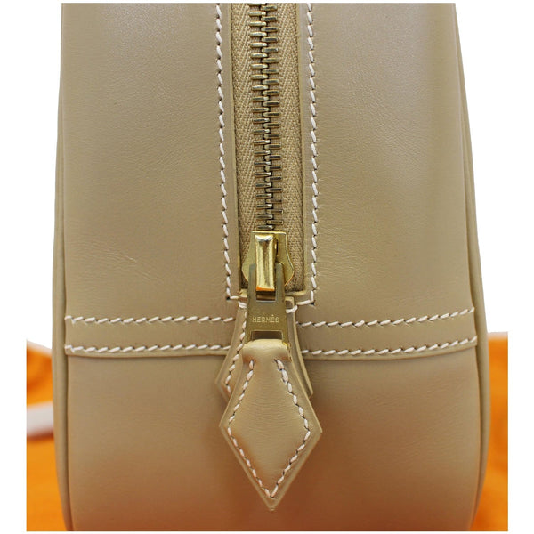 Hermes Plume Swift Calfskin Leather shoulder bag - Zip view