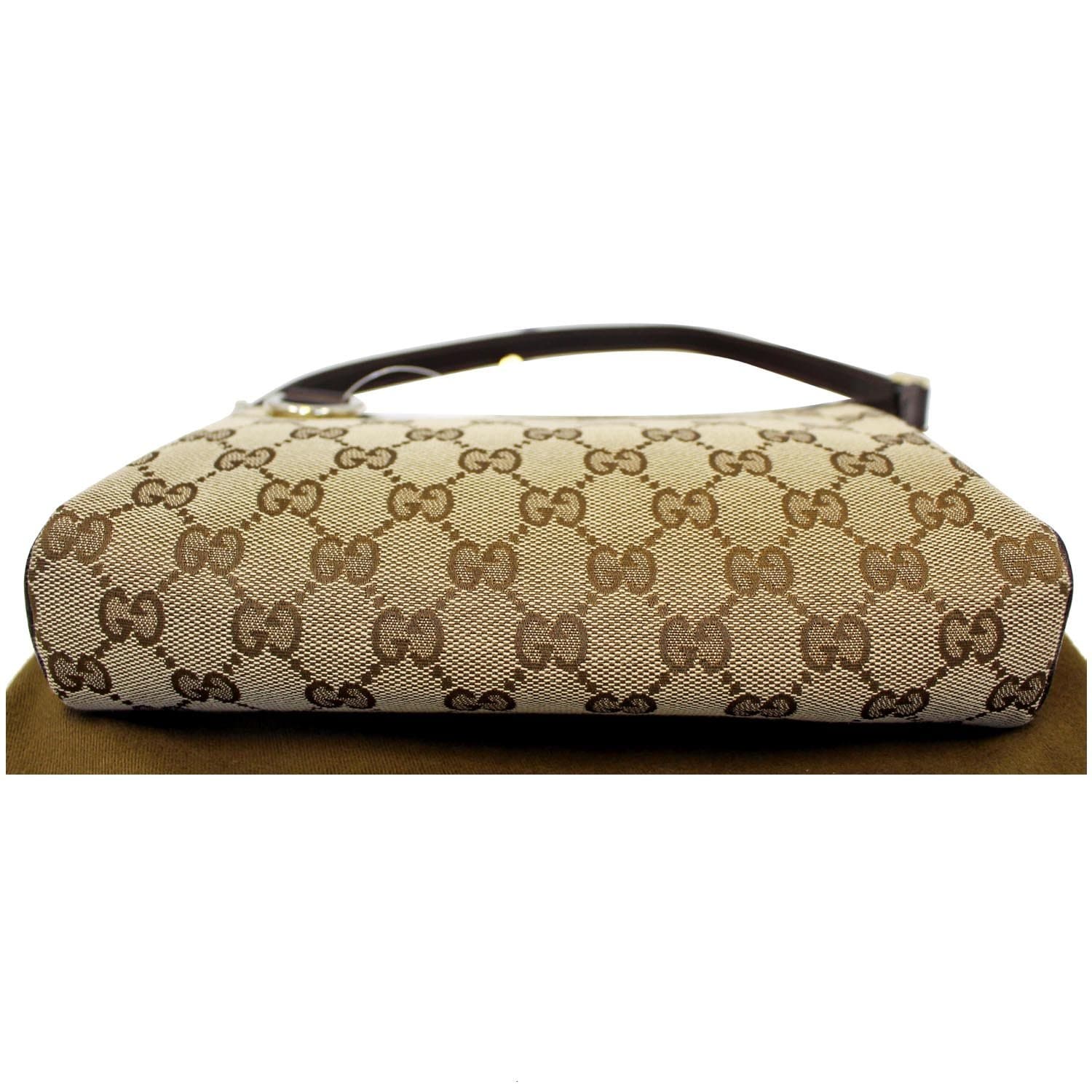 Gucci Black GG Canvas Abbey D Ring Pochette Bag - Yoogi's Closet