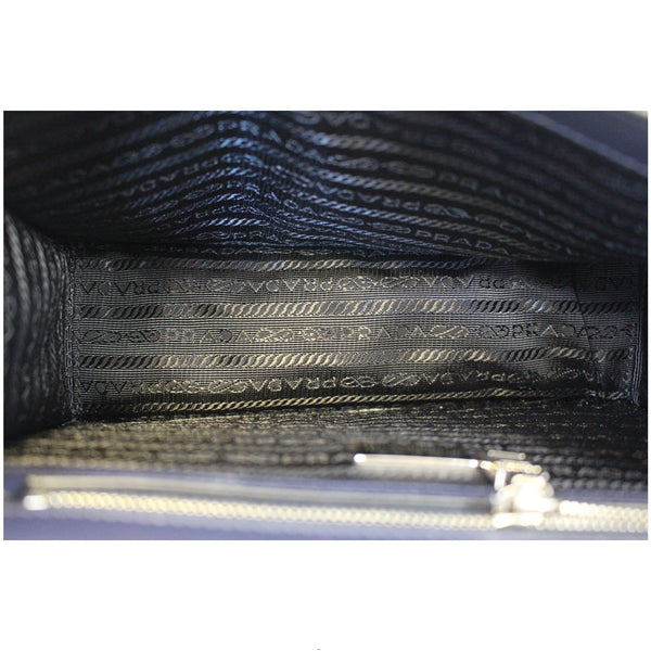 Prada Saffiano Leather Shoulder Bag in Blue - Interior Leather
