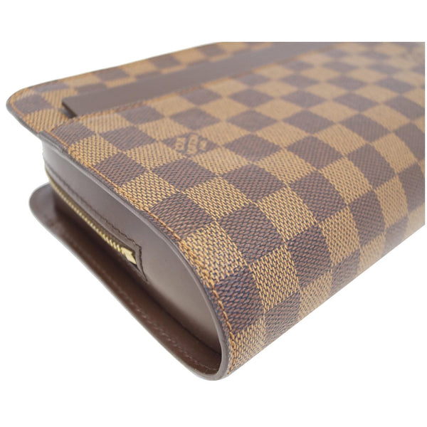 Louis Vuitton Saint Louis Damier Ebene Clutch seams