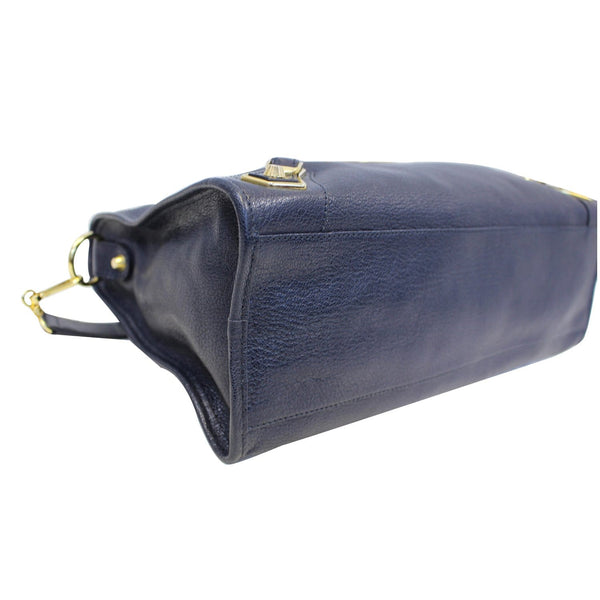 BALENCIAGA Metallic Edge City Leather Shoulder Bag Navy Blue - Last Call
