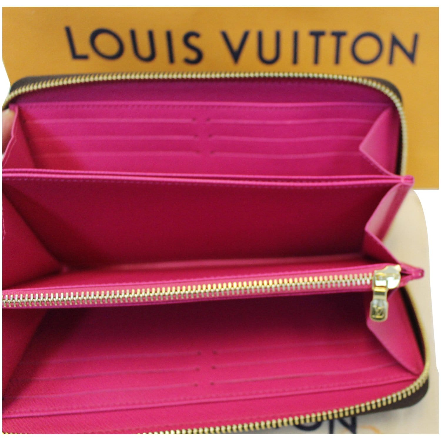 Authentic LOUIS VUITTON Crafty 2020 Coated Canvas Zippy Wallet, Red/Cream