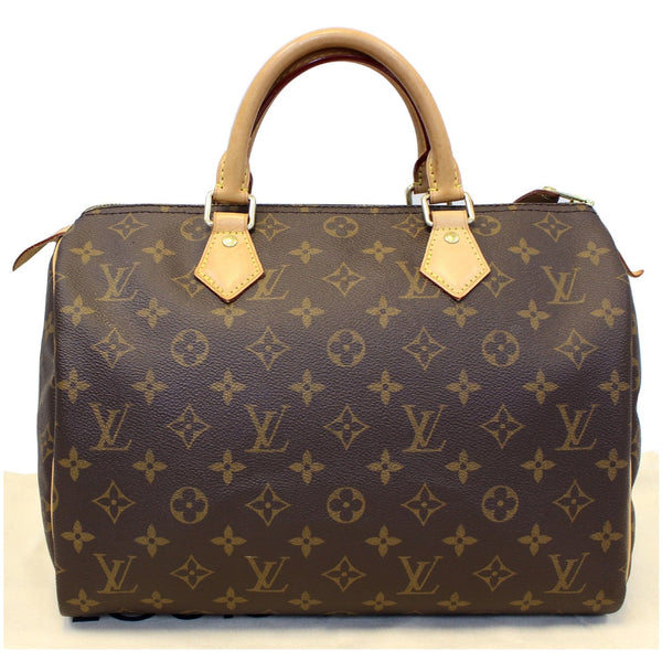 LOUIS VUITTON Speedy 30 Monogram Canvas Satchel Handbag Brown