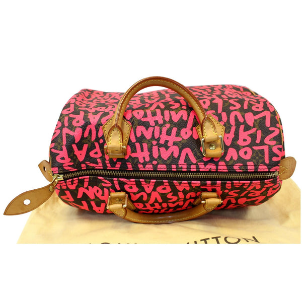 LOUIS VUITTON Speedy 30 Graffiti Monogram Satchel Bag Pink-US