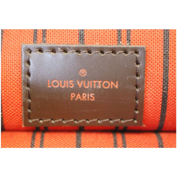 Louis Vuitton Neverfull Wristlet Damier Ebene Pouch - lv logo