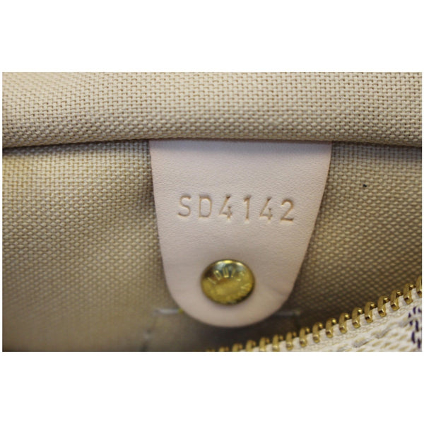 LOUIS VUITTON Speedy 25 Damier Azur Satchel Bag White