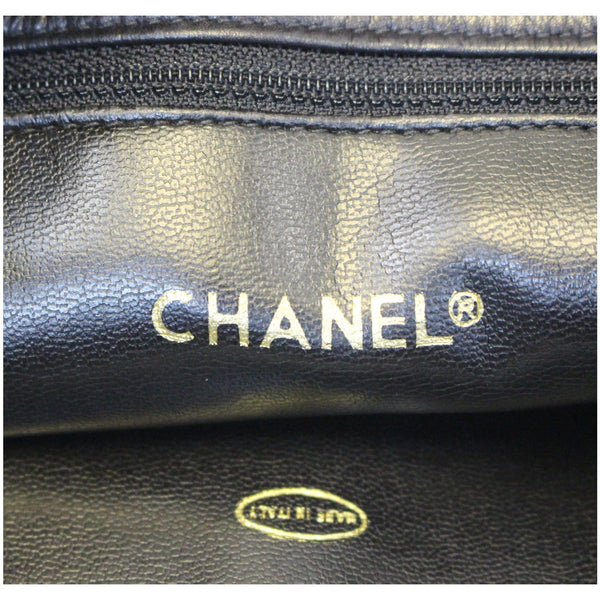 CHANEL Black Lambskin Tote Shoulder Bag Vintage-US