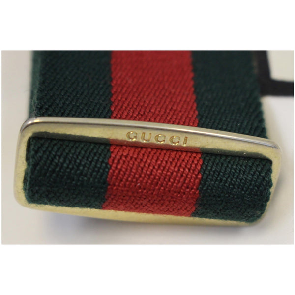 GUCCI Web Elastic with Torchon Double G Buckle Belt 524101