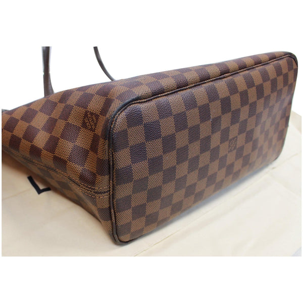 LOUIS VUITTON Neverfull MM Damier Ebene Tote Shoulder Bag Brown