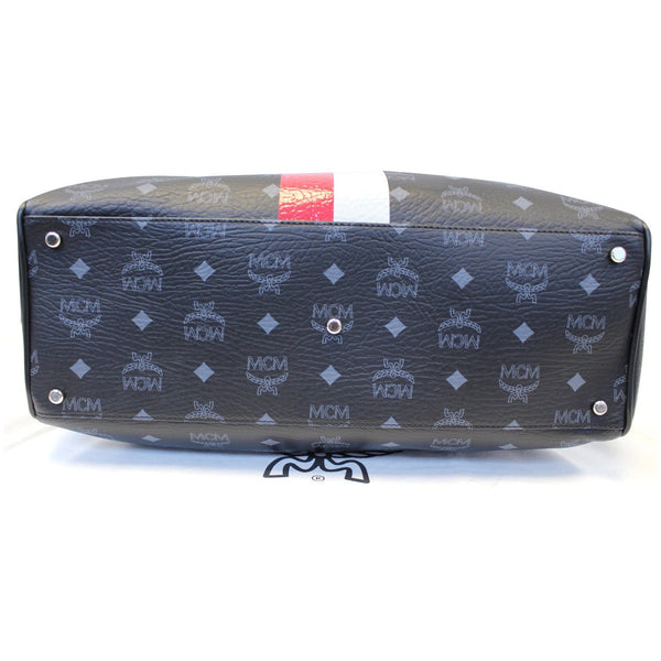 MCM Visetos Satchel Princess Lion Crossbody Bag - back view