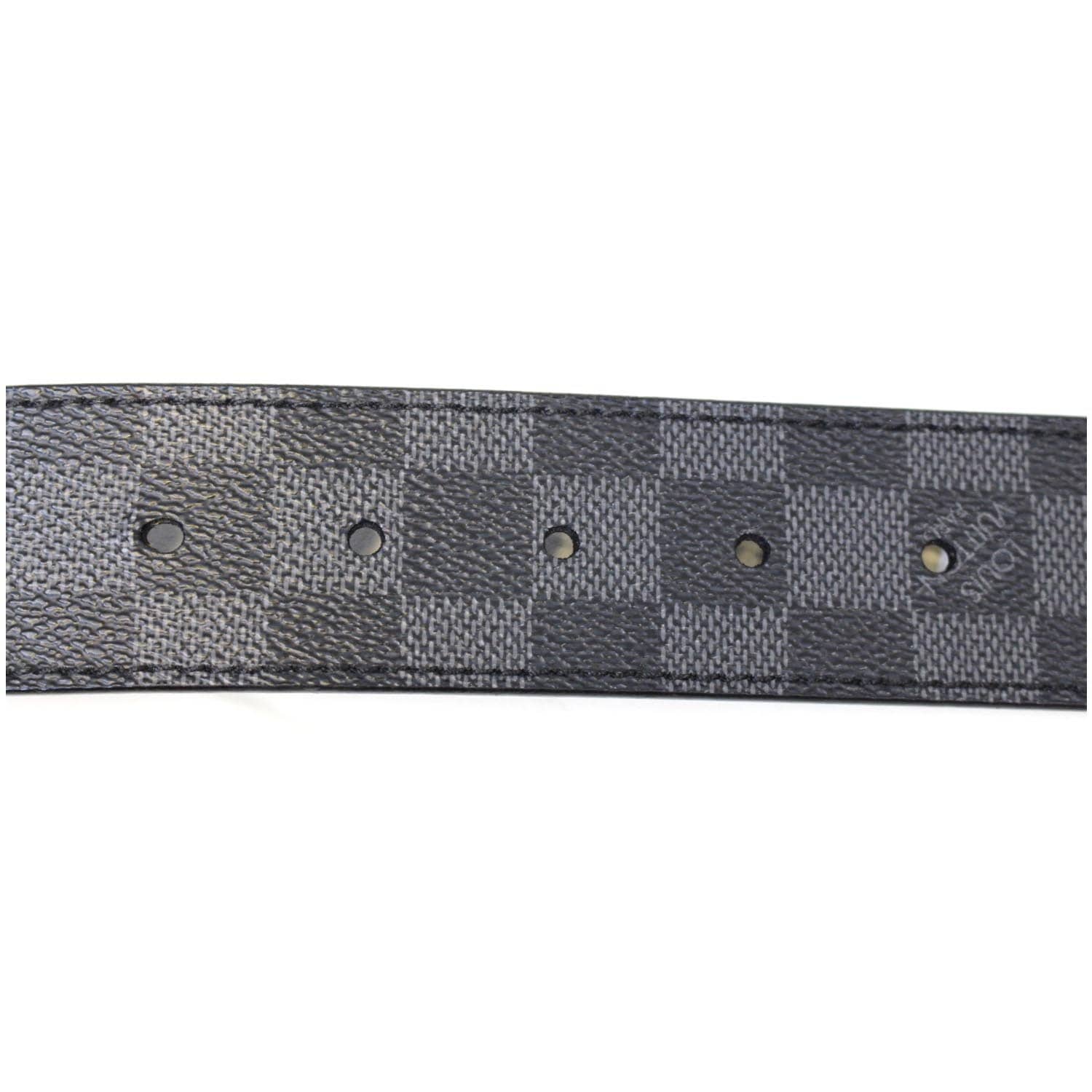 Louis Vuitton Belt Initiales Damier Graphite Black/GreyLouis Vuitton Belt  Initiales Damier Graphite Black/Grey - OFour