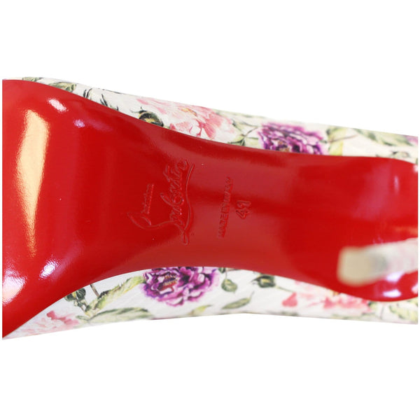 CHRISTIAN LOUBOUTIN Pigalle Follies Watersnake Floral Pumps US 11-US