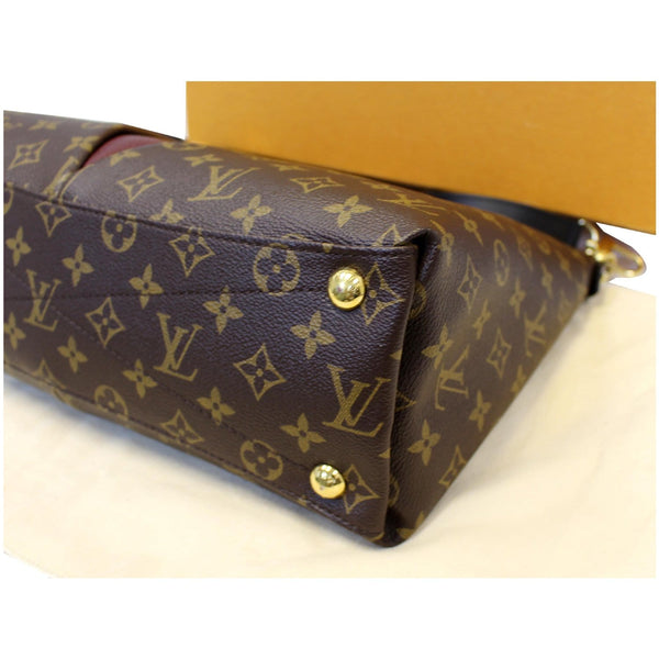 LOUIS VUITTON V MM Monogram Canvas Tote Shoulder Bag Bordeaux-US